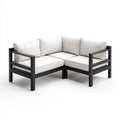 Corner Sofa Set 170x85x70 cm Fabric Upholstery Modern Design - Beige